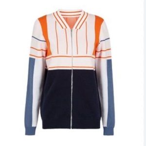 ETCETERA Marco zip-up color block sweater